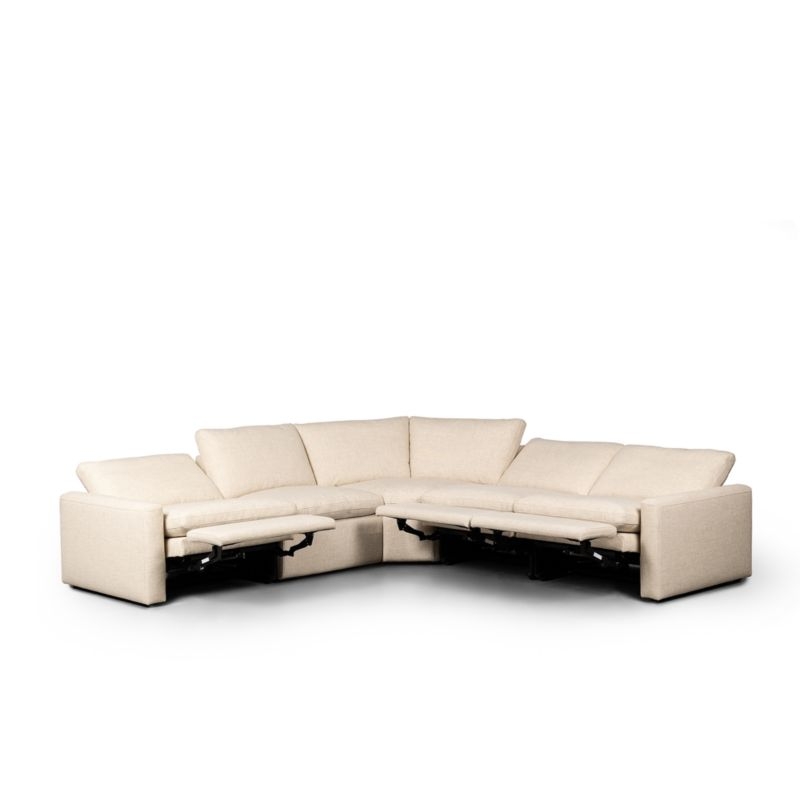 Tillery 5-Piece Antigo Natural Fabric Power Recliner Sectional Sofa - Image 2