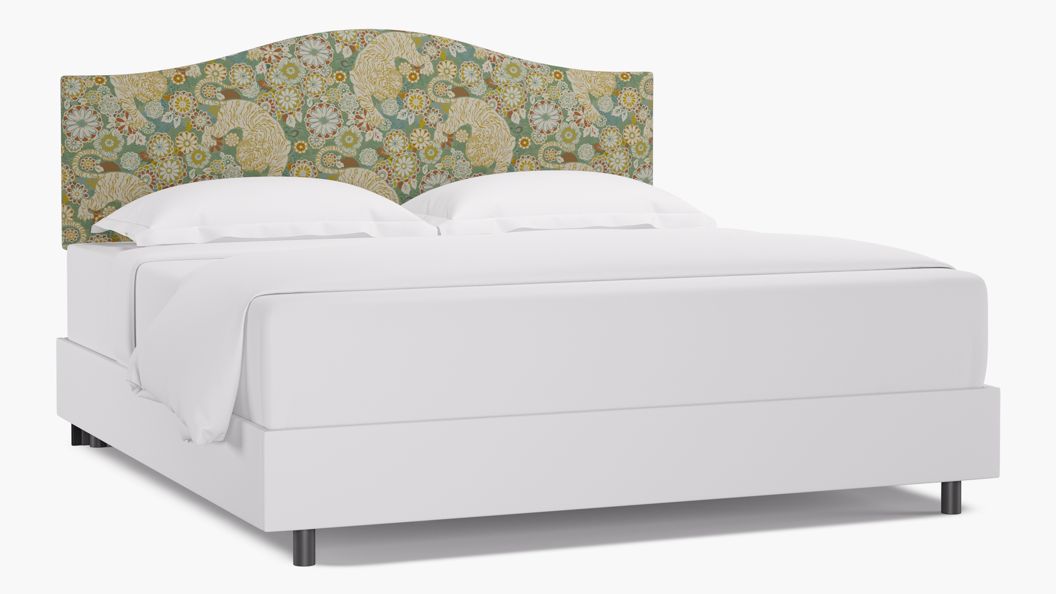 Camelback Headboard, Pistachio Siberian Tiger, King - Image 0