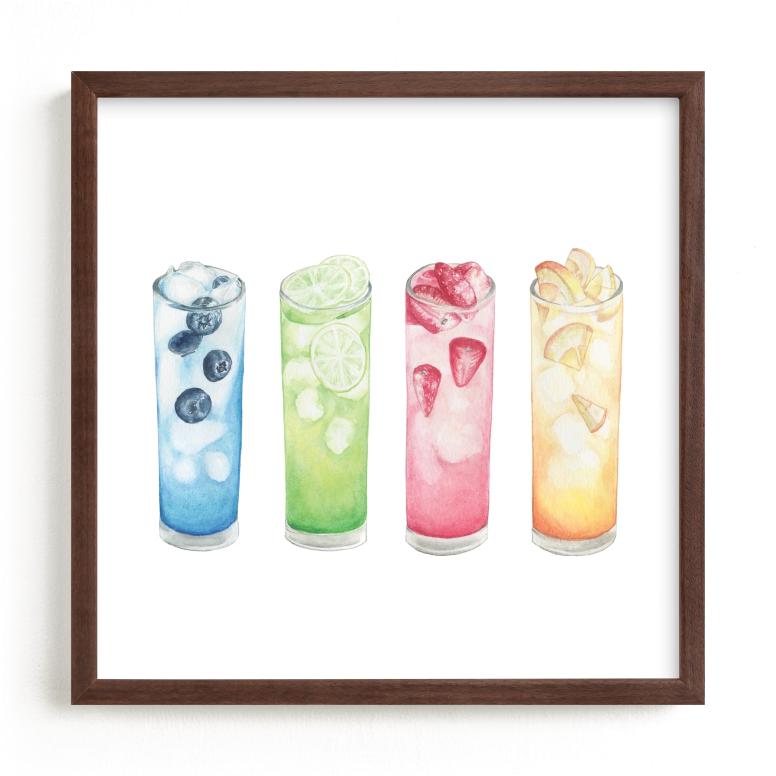 Watercolor Drinks Open Edition Fine Art Print - Image 0