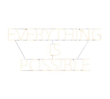 Everything Is Possible Light Up Sign, White - Image 3