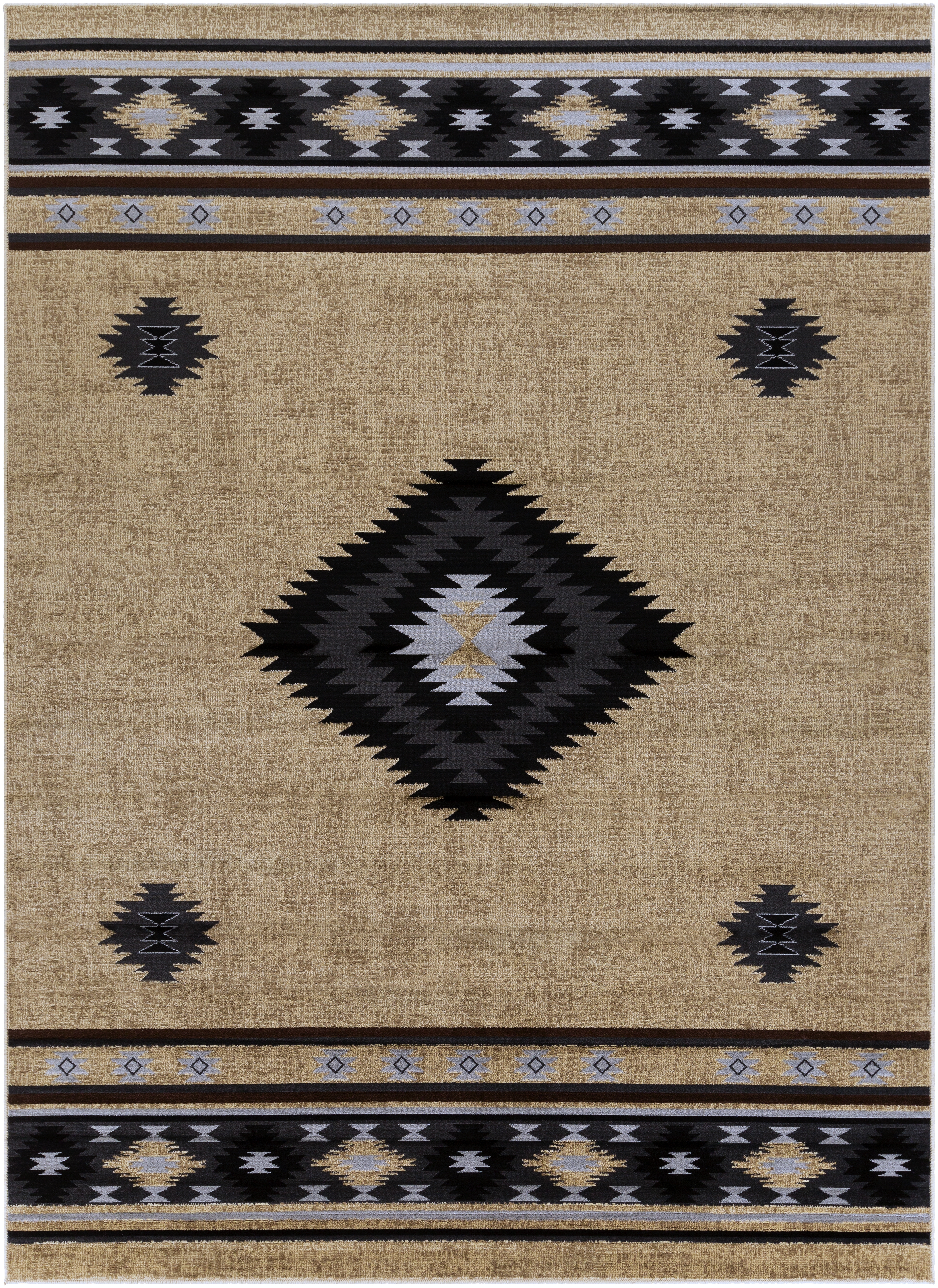 Paramount Beige Indoor 7'10" x 11'2" Machine Woven Rug - Image 0