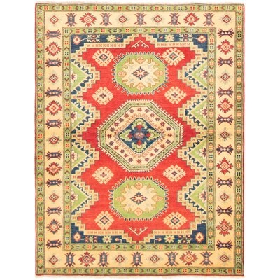 One-of-a-Kind Arushad Hand-Knotted 2010s Uzbek Gazni Beige/Red/Brown 5' x 6'6" Wool Area Rug - Image 0