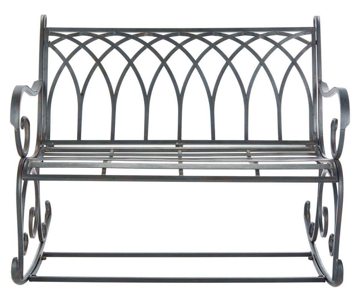 Ressi Rock Bench - Black Rust - Safavieh - Image 0