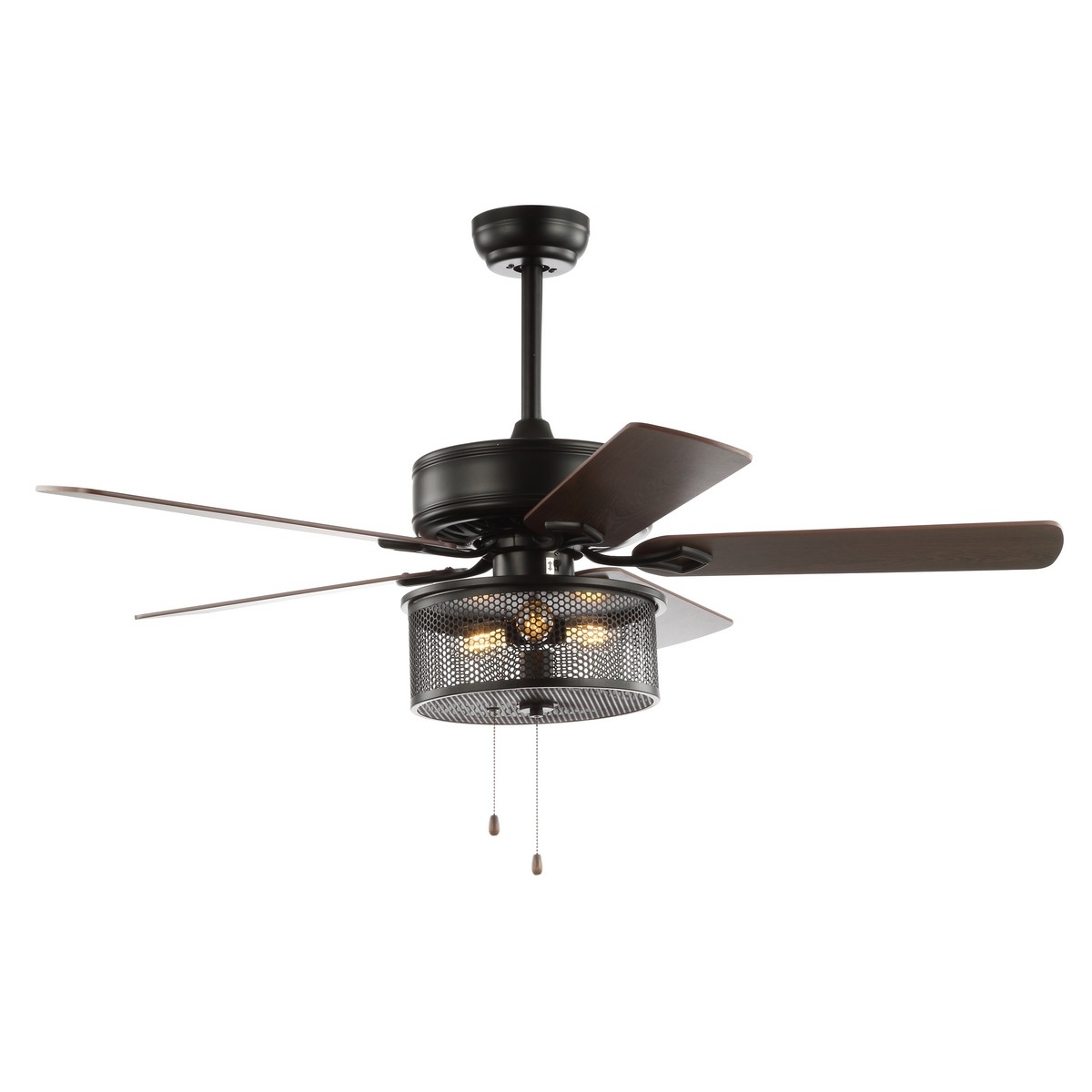 Fredrik 3Lt 52" Ceiling Fan - Black - Safavieh - Image 0