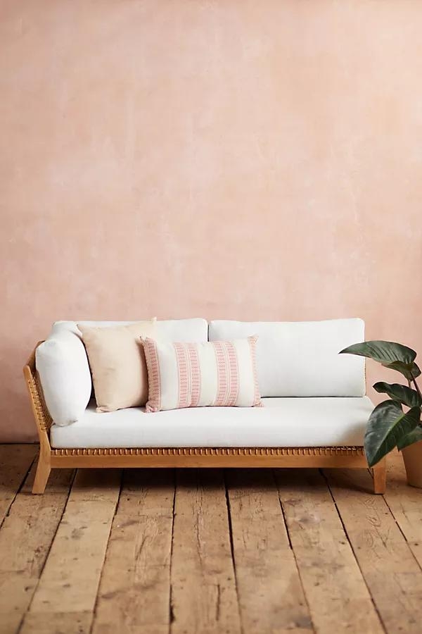 Sonoma Woven Teak Settee, Left Arm - Image 0