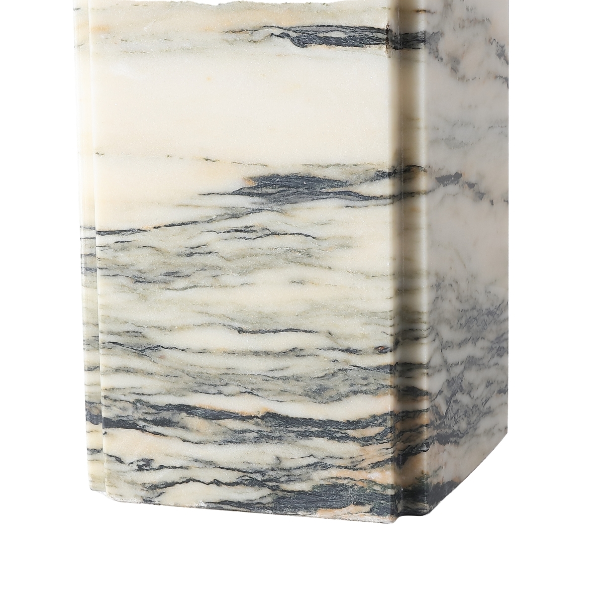 Safavieh Couture Mackenzie Sq Marble Table Lam - Cream/White - Image 5