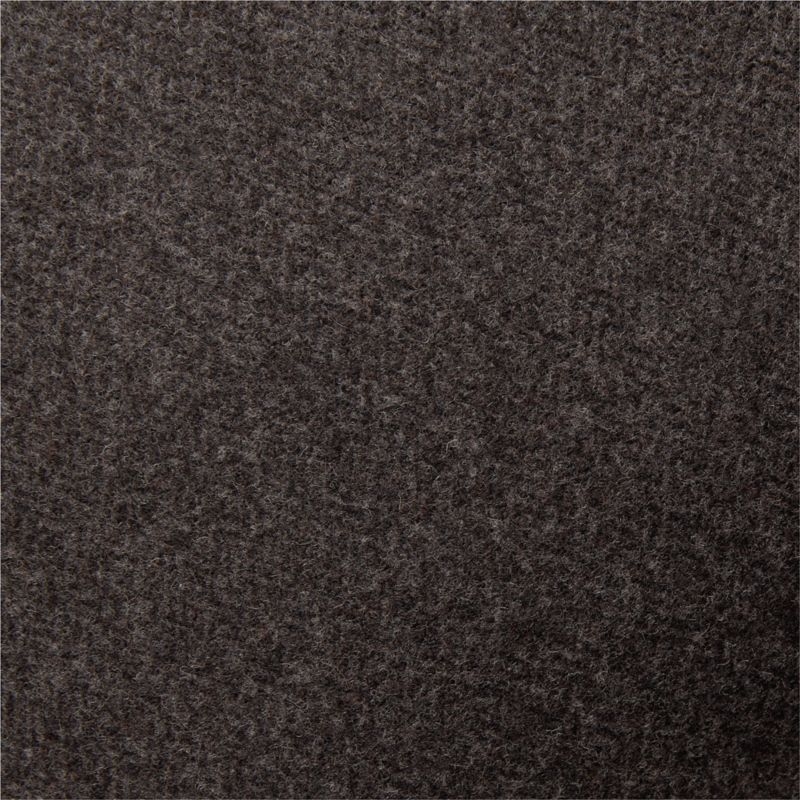 Adley Charcoal Grey Merino Wool Throw Pillow with Down-Alternative Insert 20"x20" - Image 2