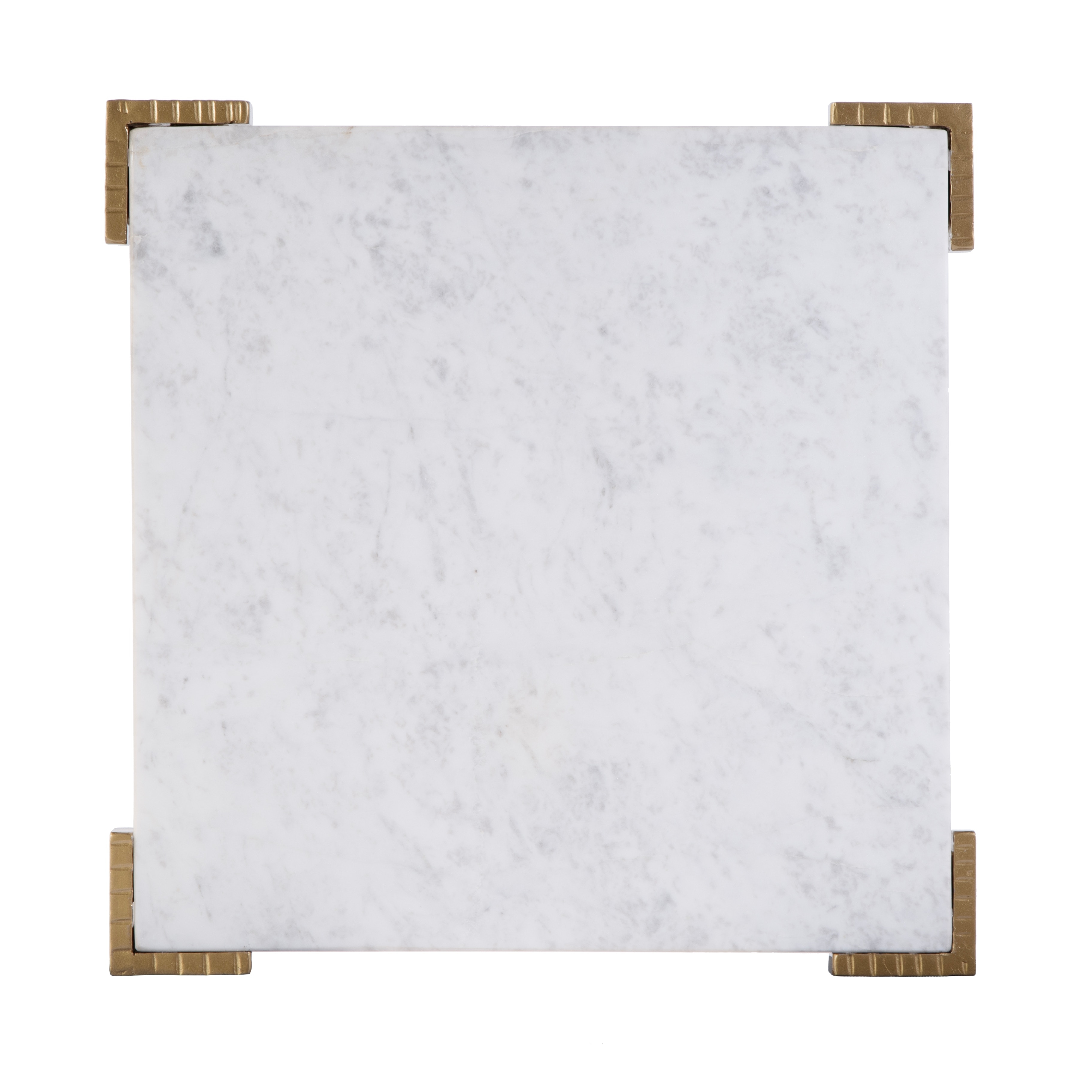 Loric Marble and Metal End Table - Image 2