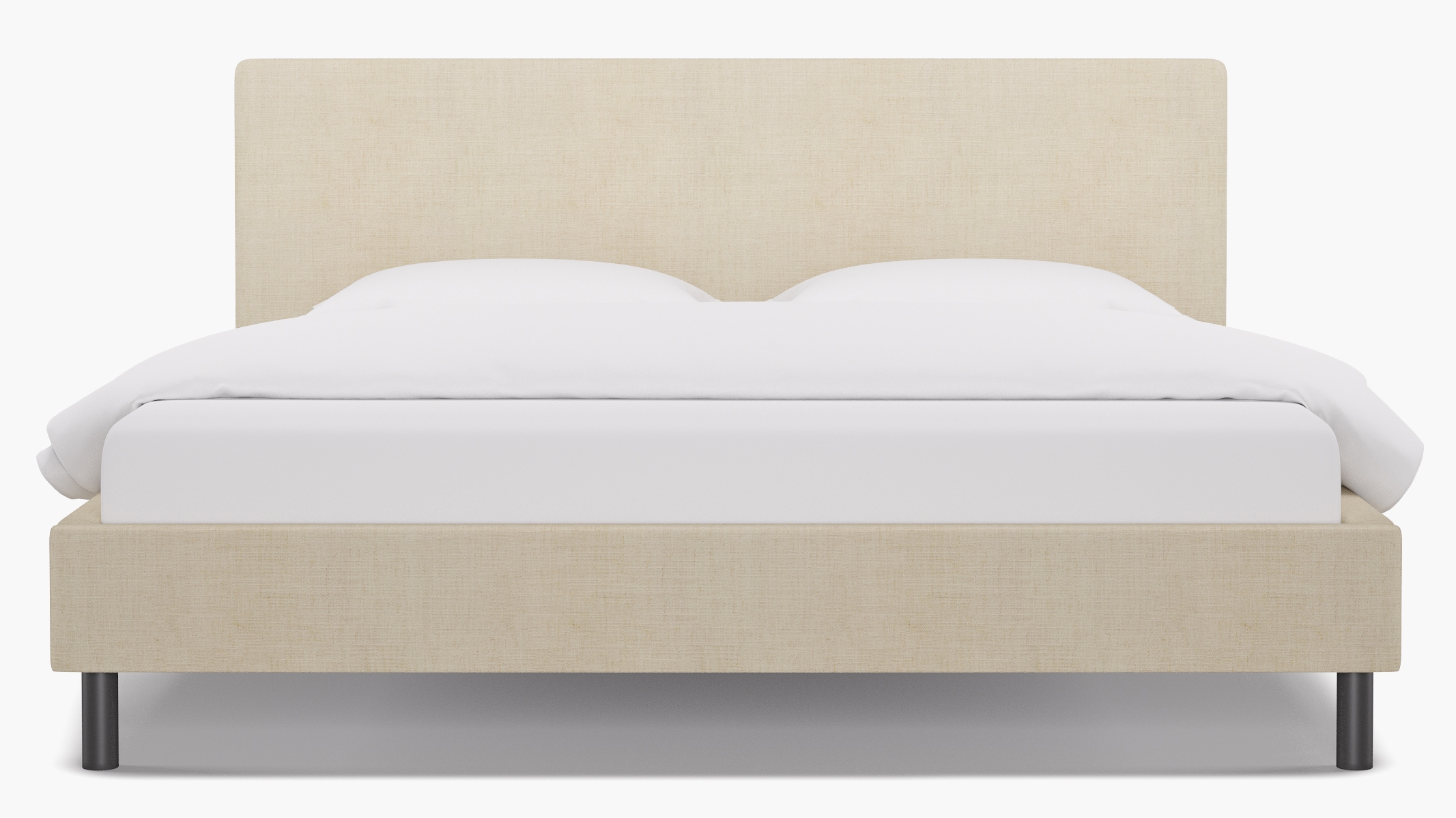 Tailored Platform Bed, Talc Everyday Linen, King - Image 0