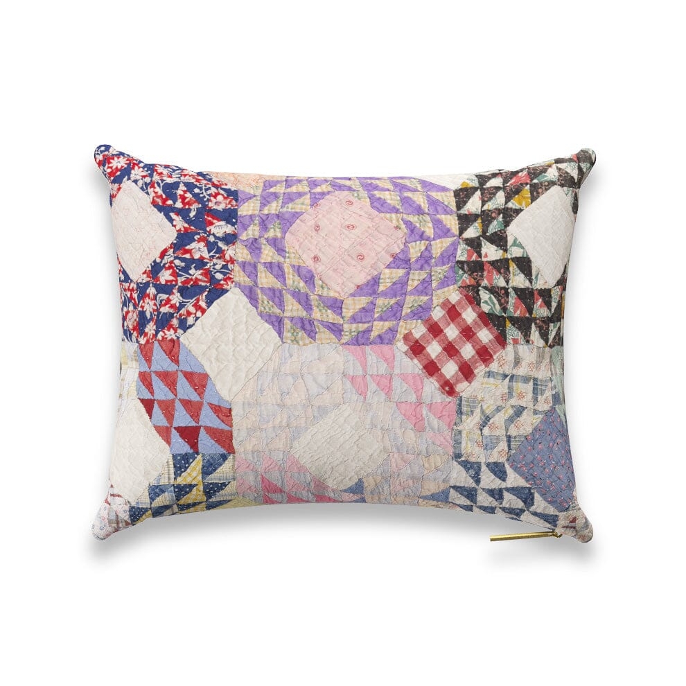 Shell Kaleidoscope Quilt Pillow by St. Frank | 16" W x 12" H | Linen - Image 0