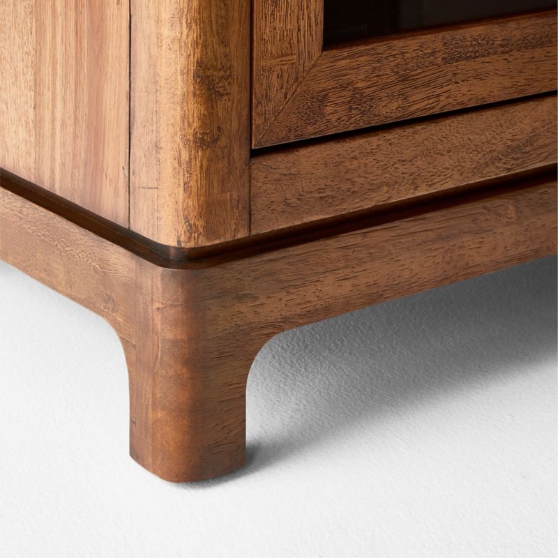 Truman Acacia Wood and Glass Door Tall Cabinet - Image 7