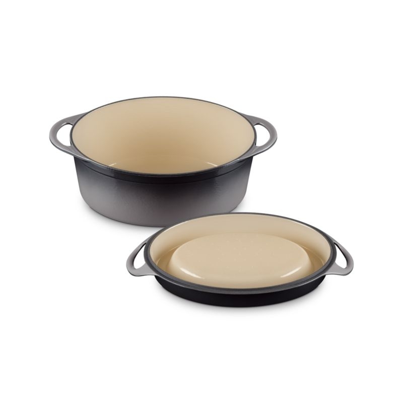 Le Creuset ® 7.25-Qt. Oyster Enameled Cast Iron Oval Doufeu Dutch Oven - Image 2