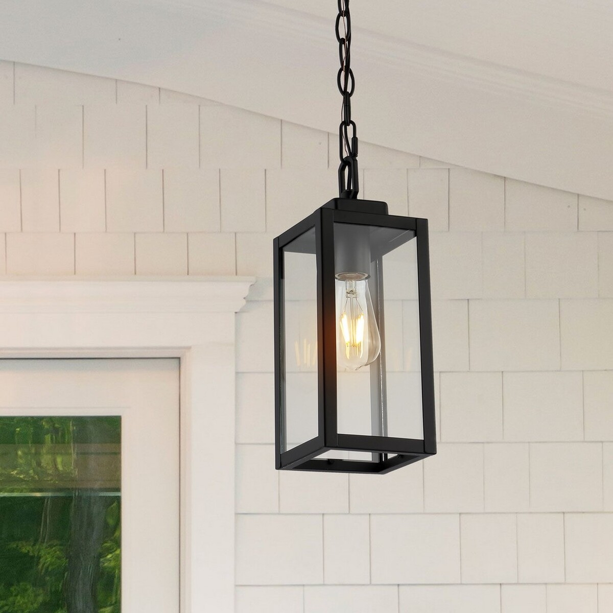 Clemens 5" Outdoor Pendant - Black - Safavieh - Image 1