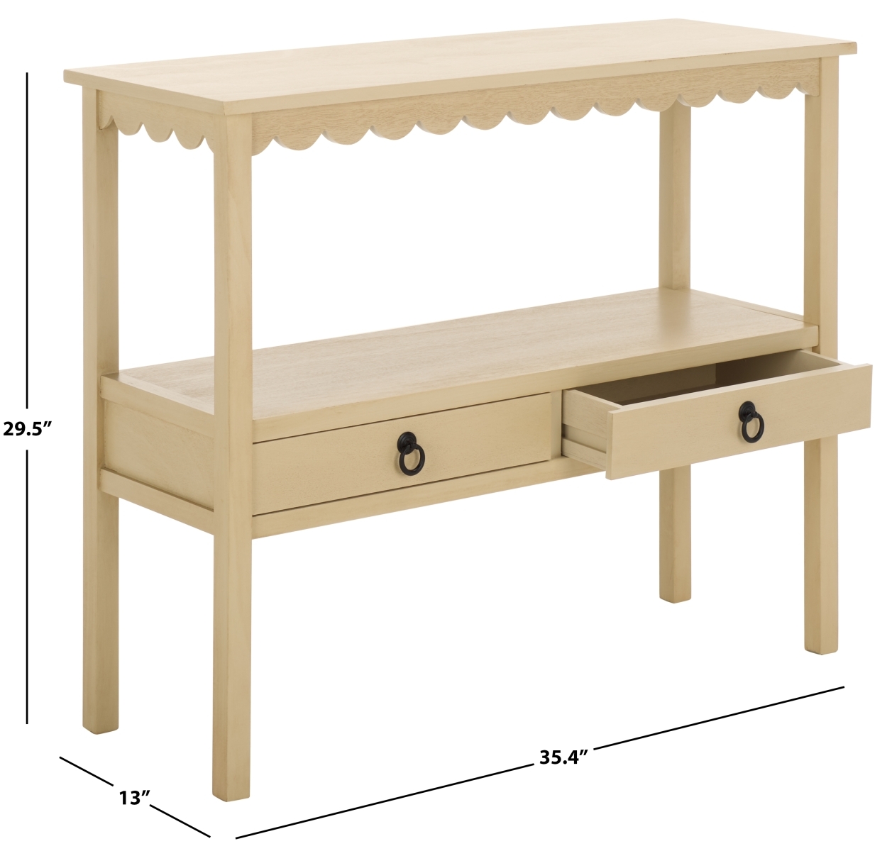 Haven Lower 2 Drawer Console - Natural - Image 9