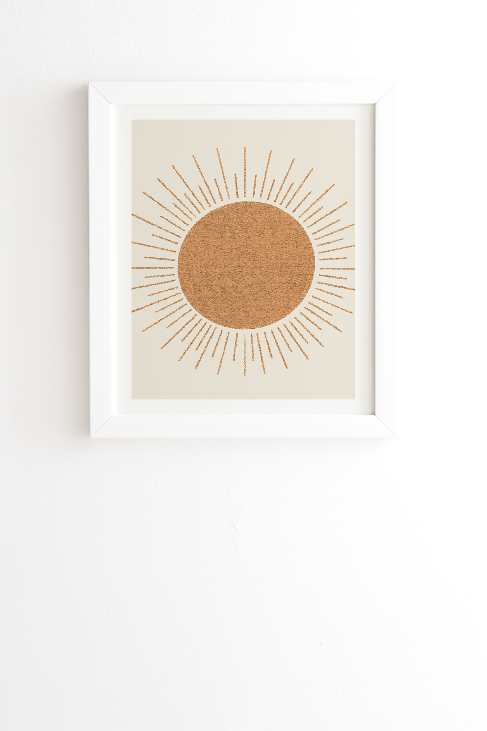 Sun Ray Midcentury by MoonlightPrint - Framed Wall Art Basic White 19" x 22.4" - Image 0