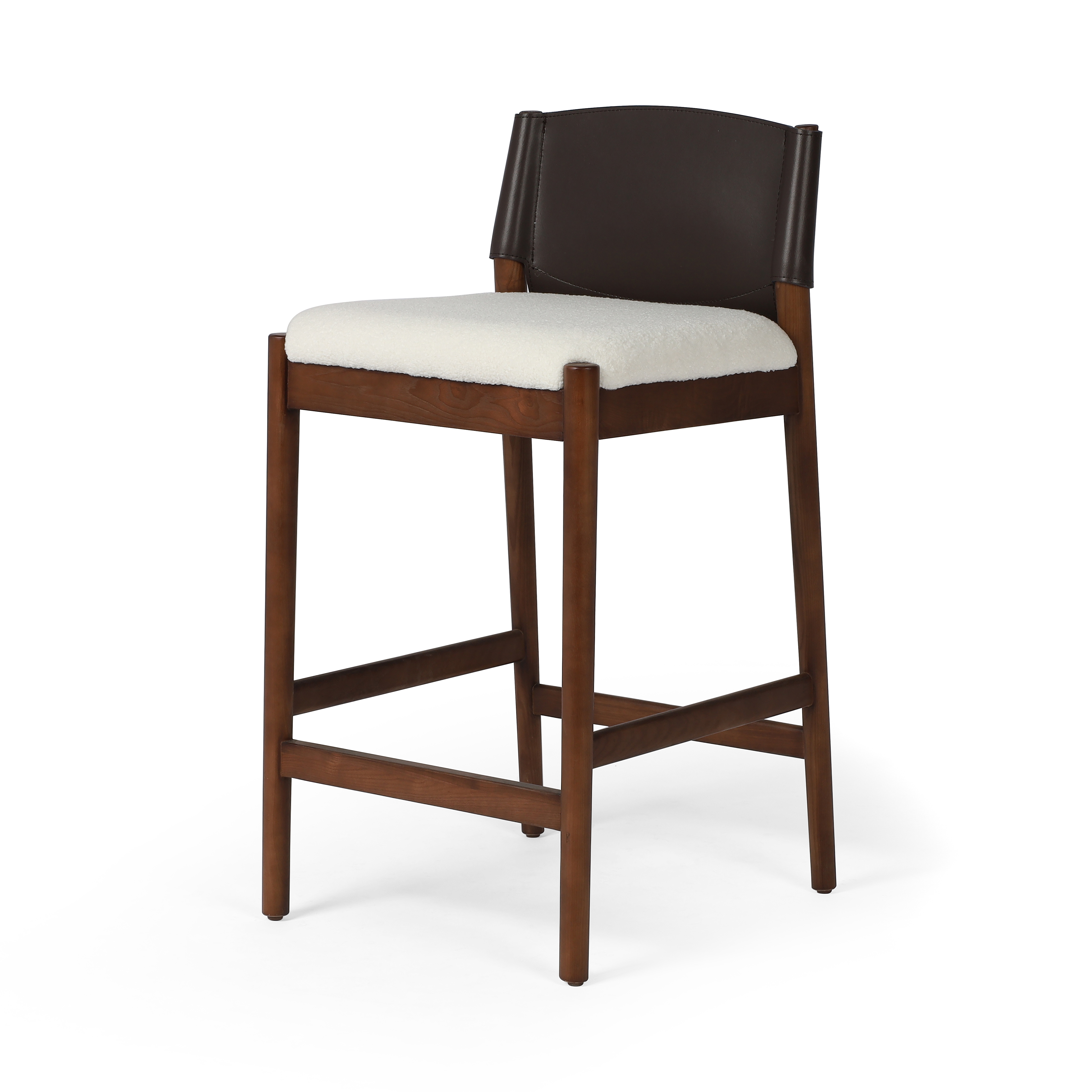 Lulu Stool-Espresso Lthr Blend-Counter - Image 0