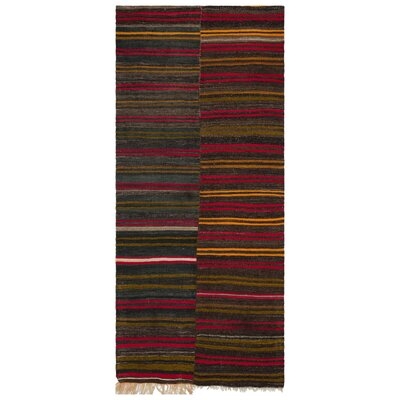One-of-a-Kind Hand-Knotted 1960s Brown/Red 4'4" x 10'2" Runner Area Rug - Image 0