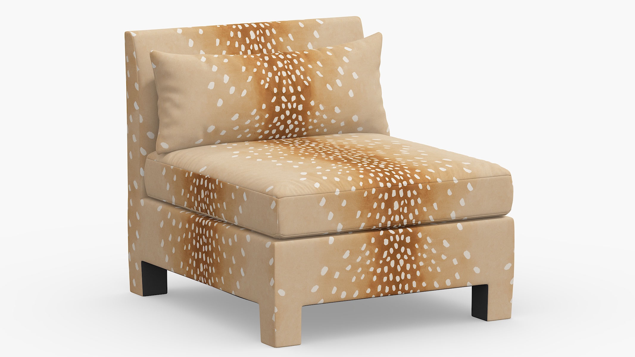 Modern Slipper Chair, Fawn - Image 0