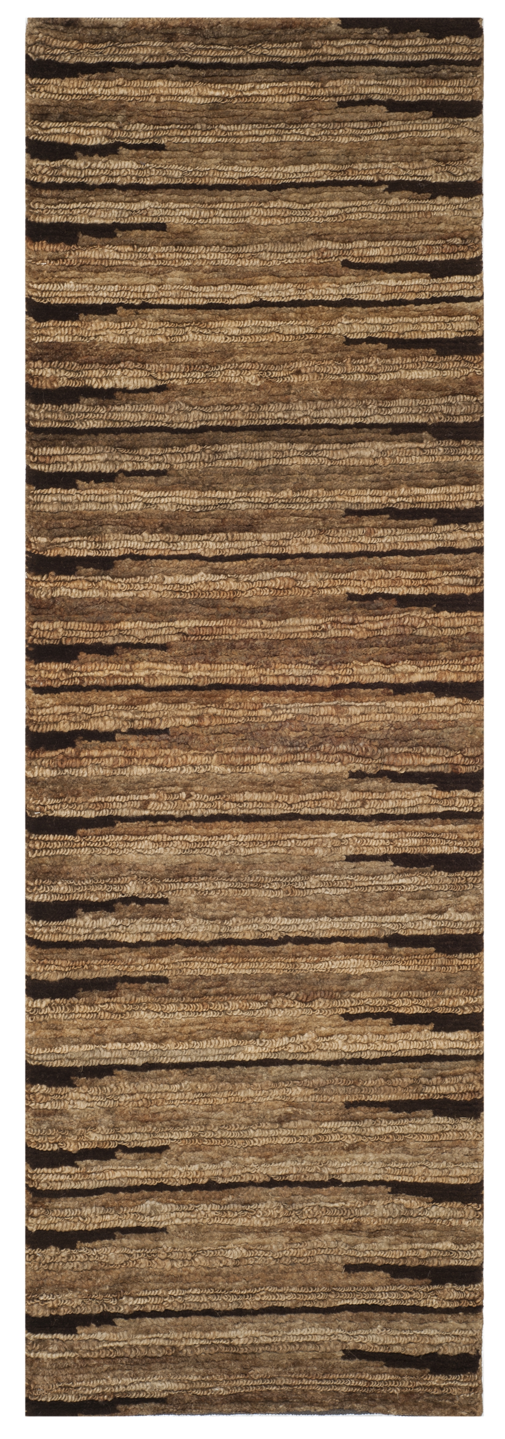 Arlo Home Hand Knotted Area Rug, ORG211A, Natural,  2' 6" X 10' - Image 0