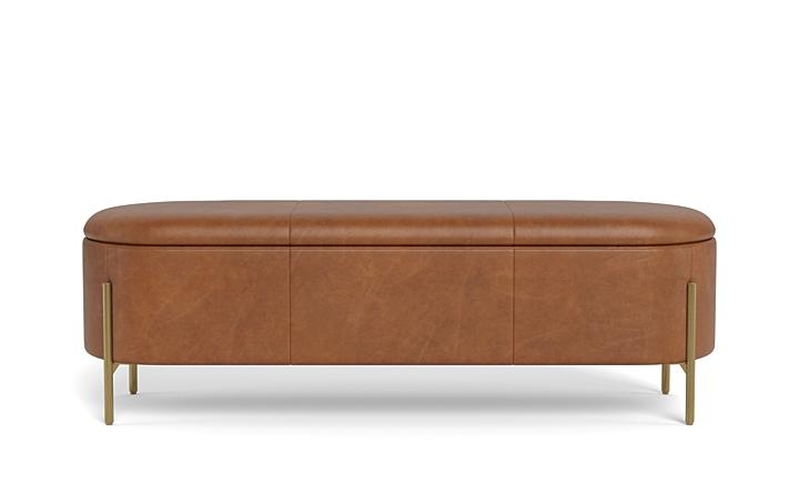 Fiona Leather Storage Bench - Image 0
