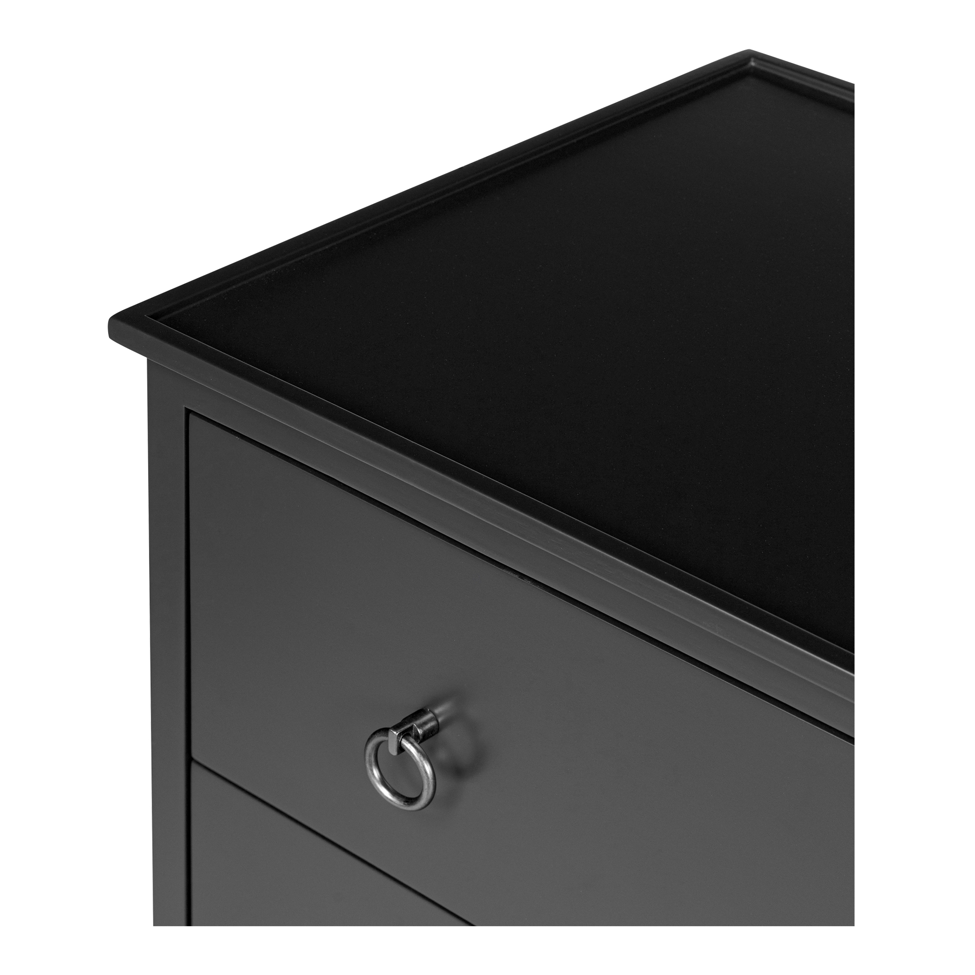Reagan 3 Drawer Nightstand Black - Image 7