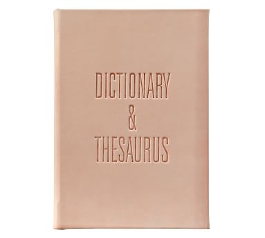 Leather Dictionary and Thesaurus, Blue - Image 3