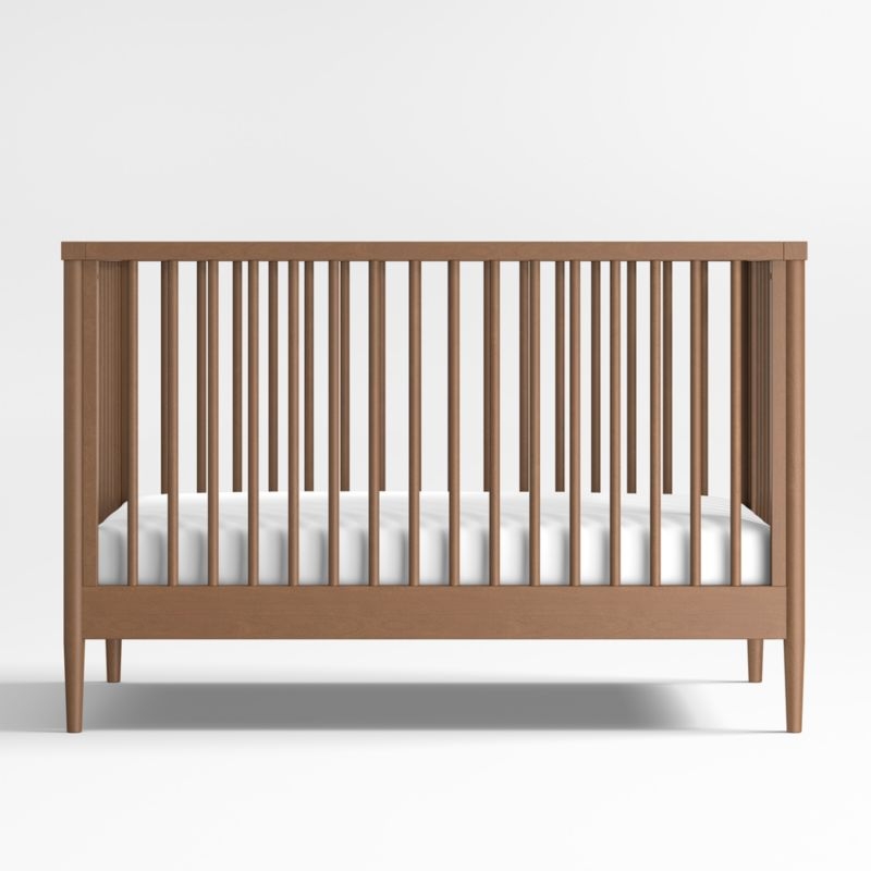 Hampshire Natural Brown Wood Convertible Baby Crib with Toddler Bed Rail - Image 5