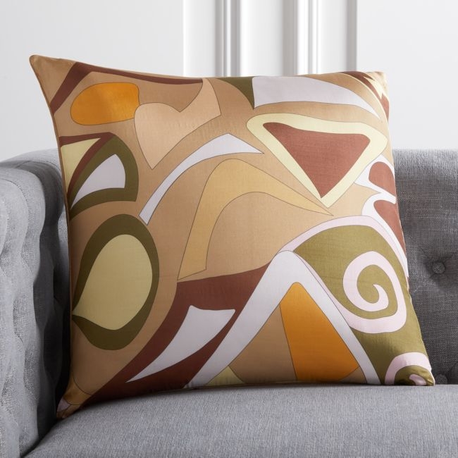 20" Capri Silk Pillow with Down-Alternative Insert - Image 0
