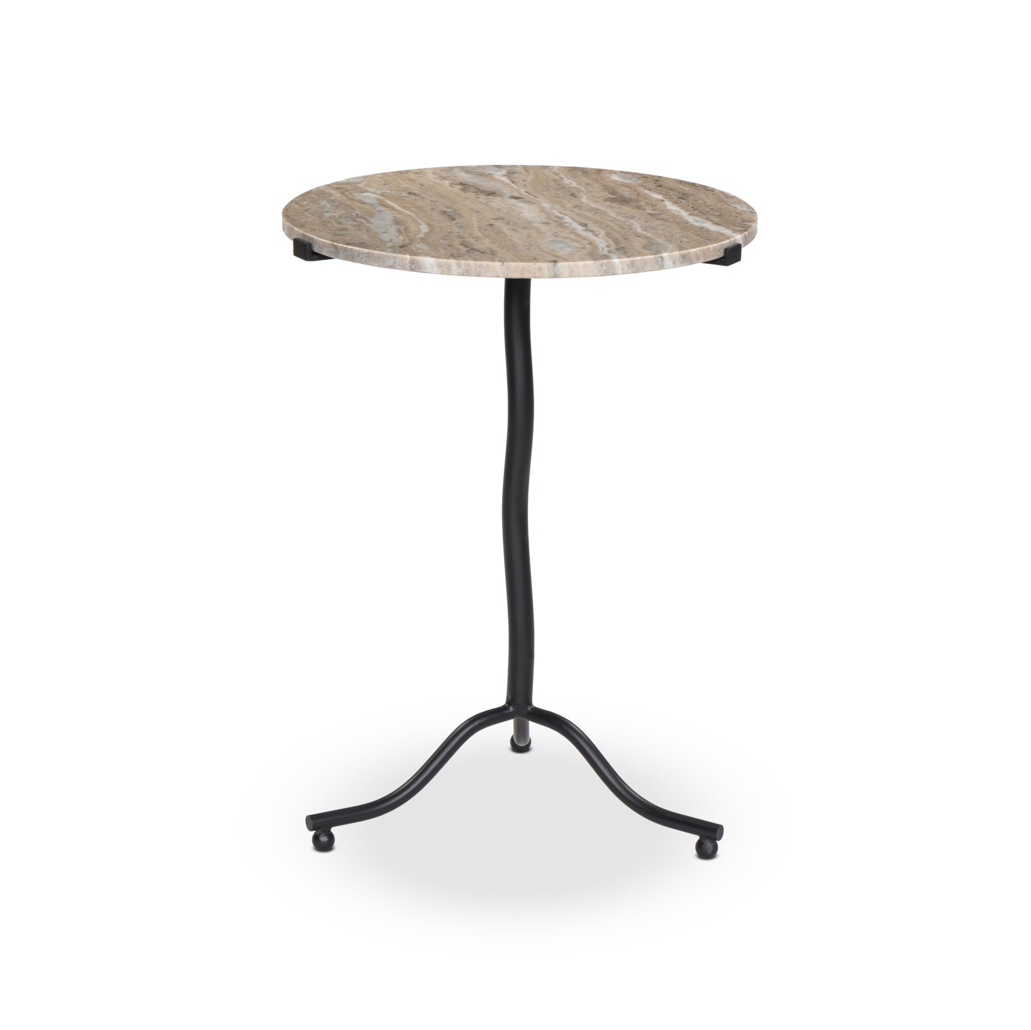 Sophie End Table - Creamy Taupe Marble - Image 2
