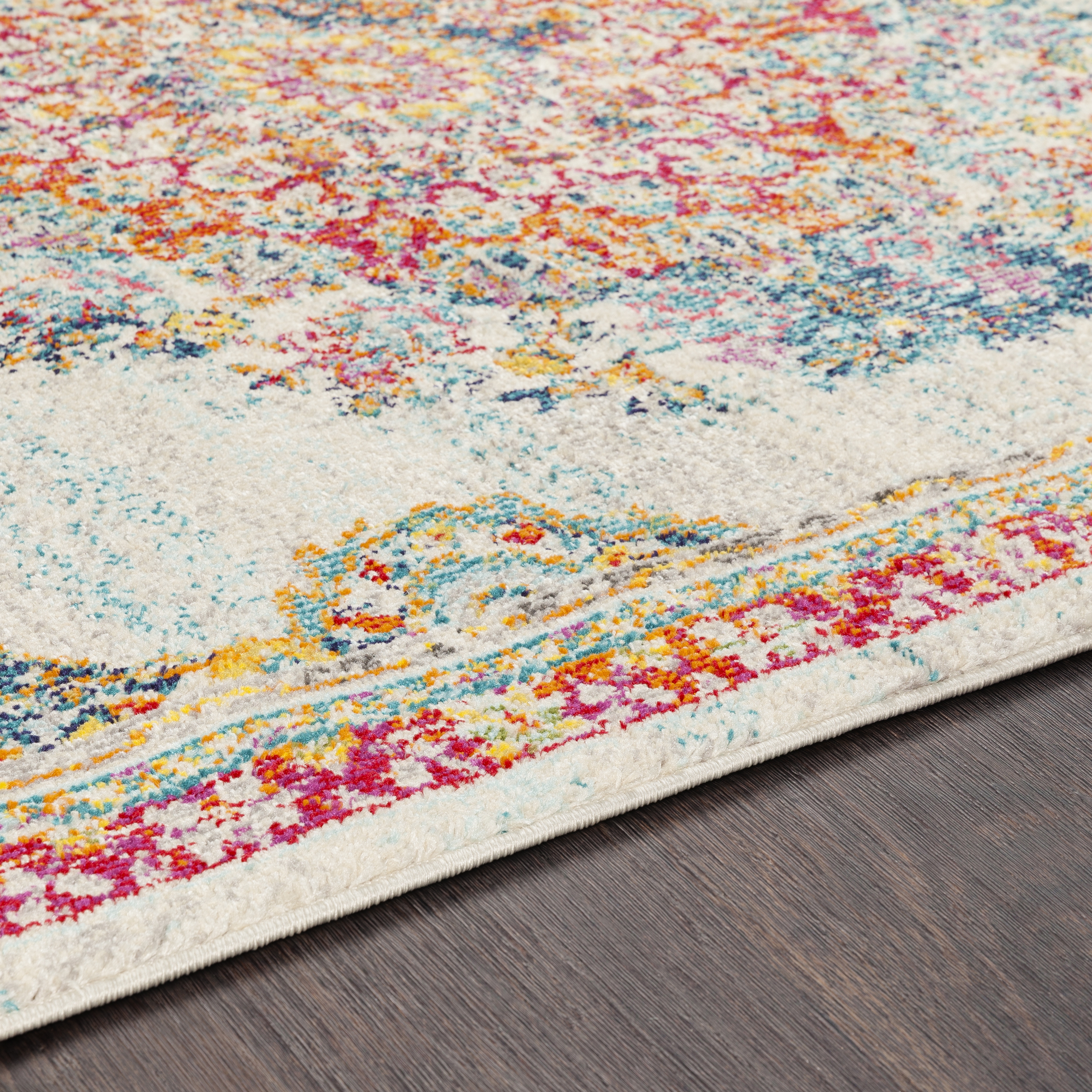 Morocco Green Indoor 6'7" x 9' Machine Woven Rug - Image 3
