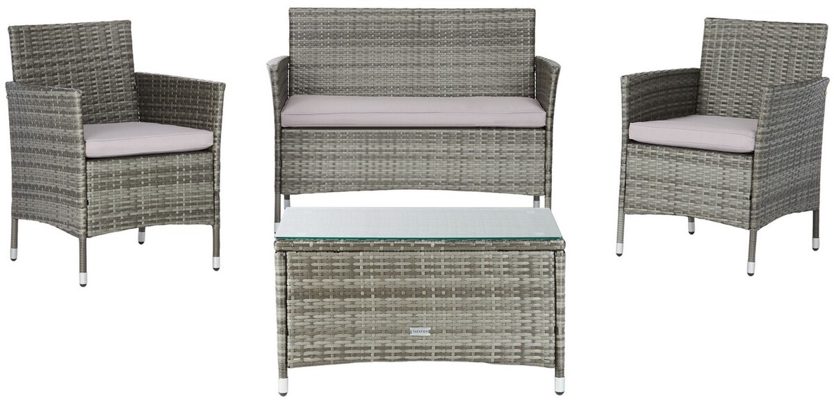 Bandele 4Pc Living Set - Grey / Grey - Safavieh - Image 0