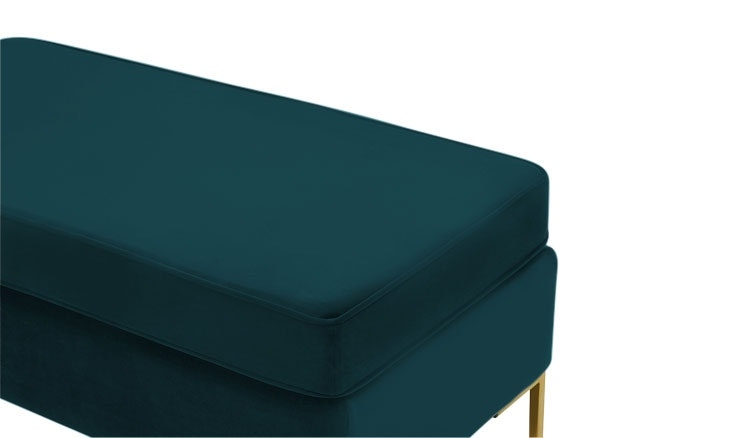 Blue Dee Mid Century Modern Bench with Storage - Royale Peacock - Image 4