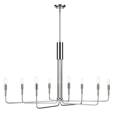 Sola 8 - Light Candle Style Modern Linear Chandelier - Image 0