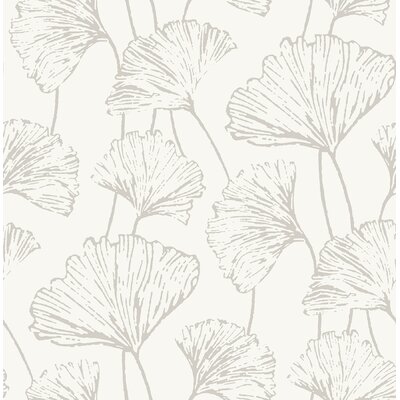 Leslie Ginkgo 33' L x 20.5" W Floral and Botanical Wallpaper Roll - Image 0