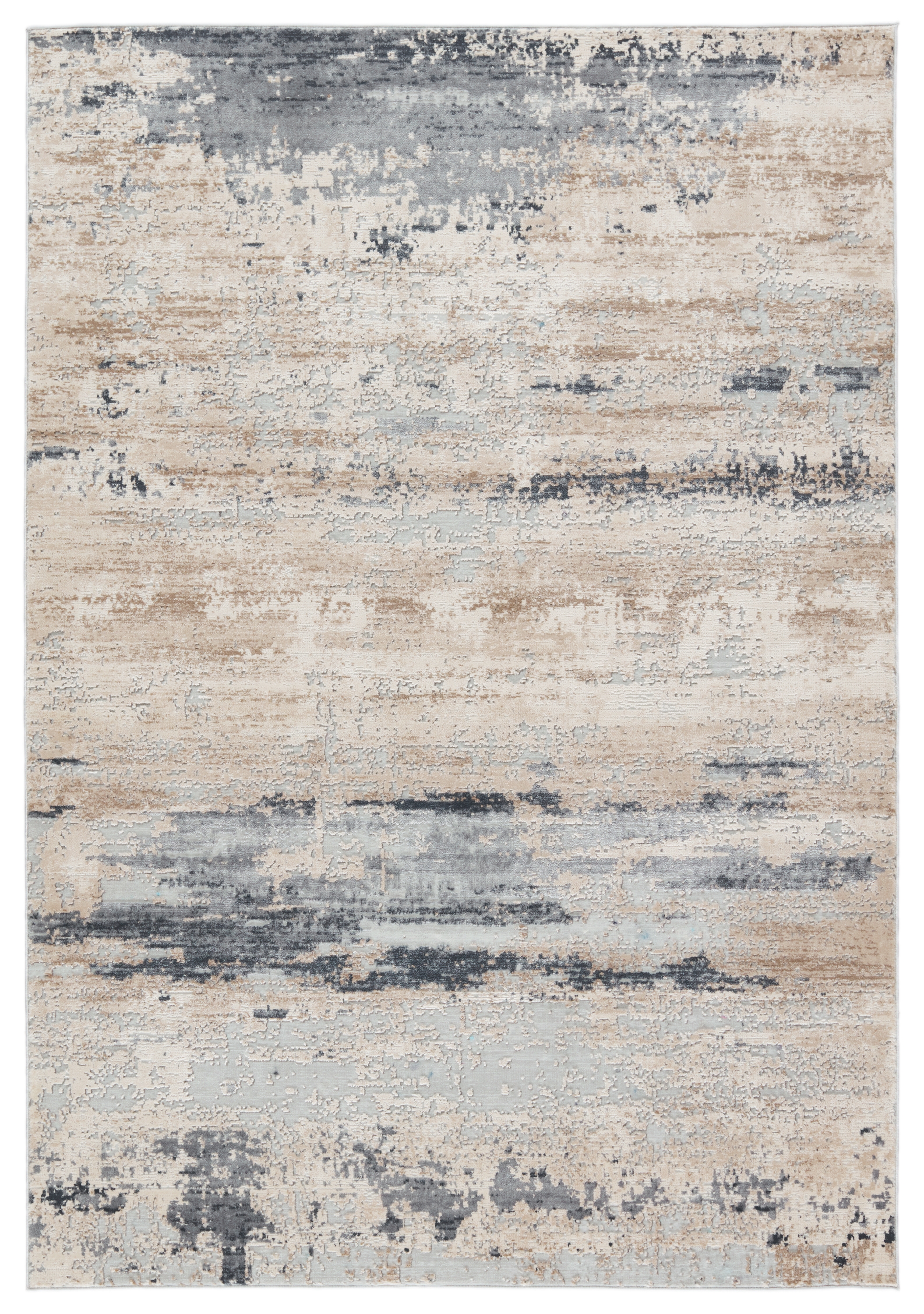 Ronan Abstract Beige/ Gray Area Rug (5'3"X8') - Image 0