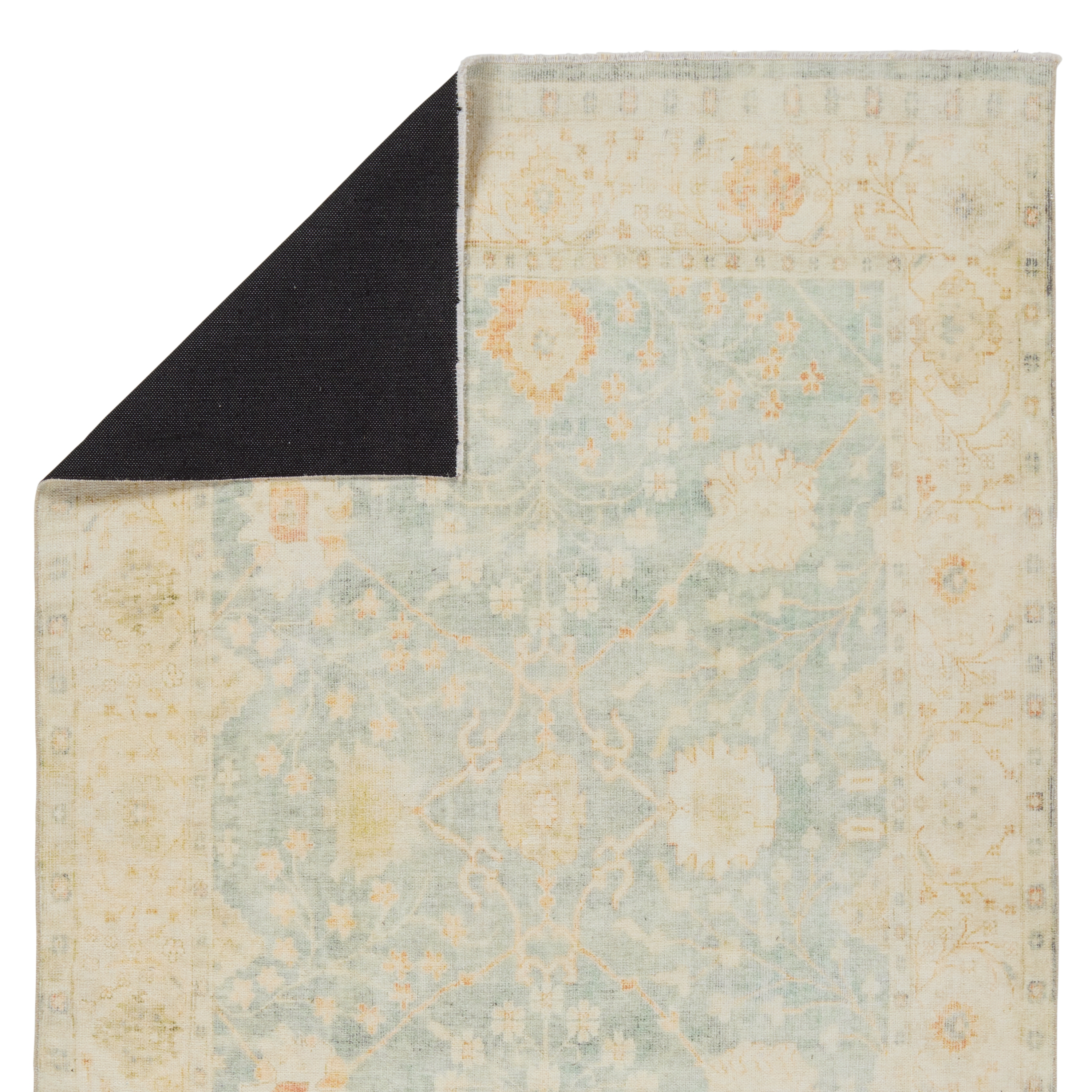 Lovato Floral Blue/ Green Area Rug (5'X8') - Image 2