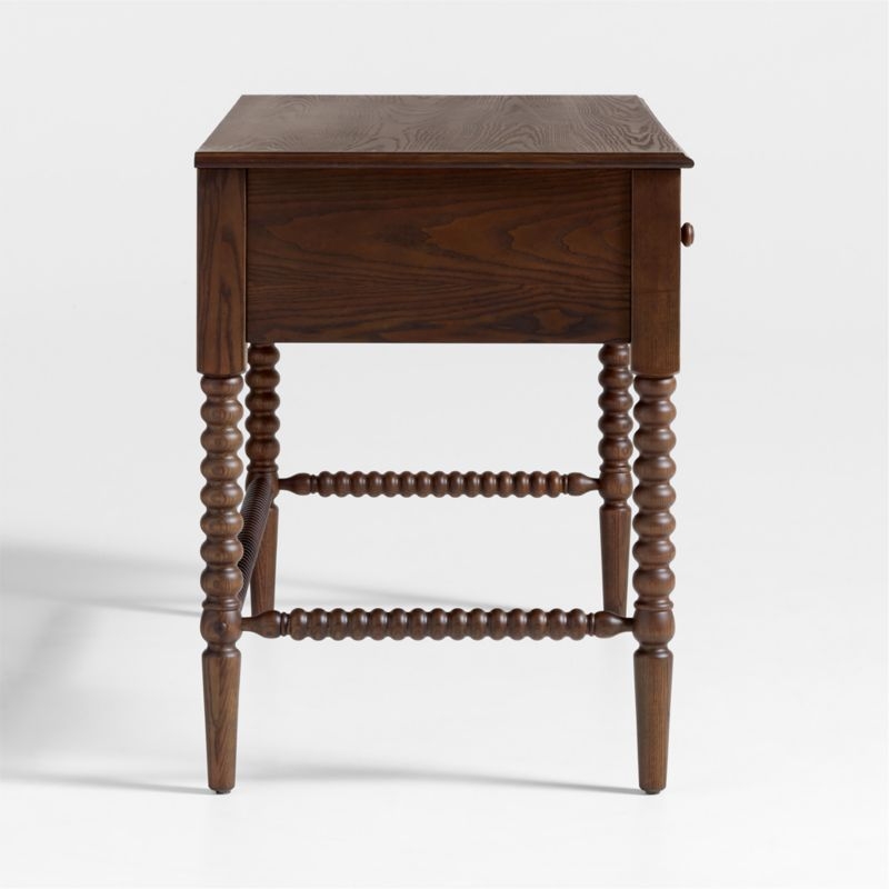 Jenny Lind Deep Brown Wood Spindle 3-Drawer Kids Desk - Image 5