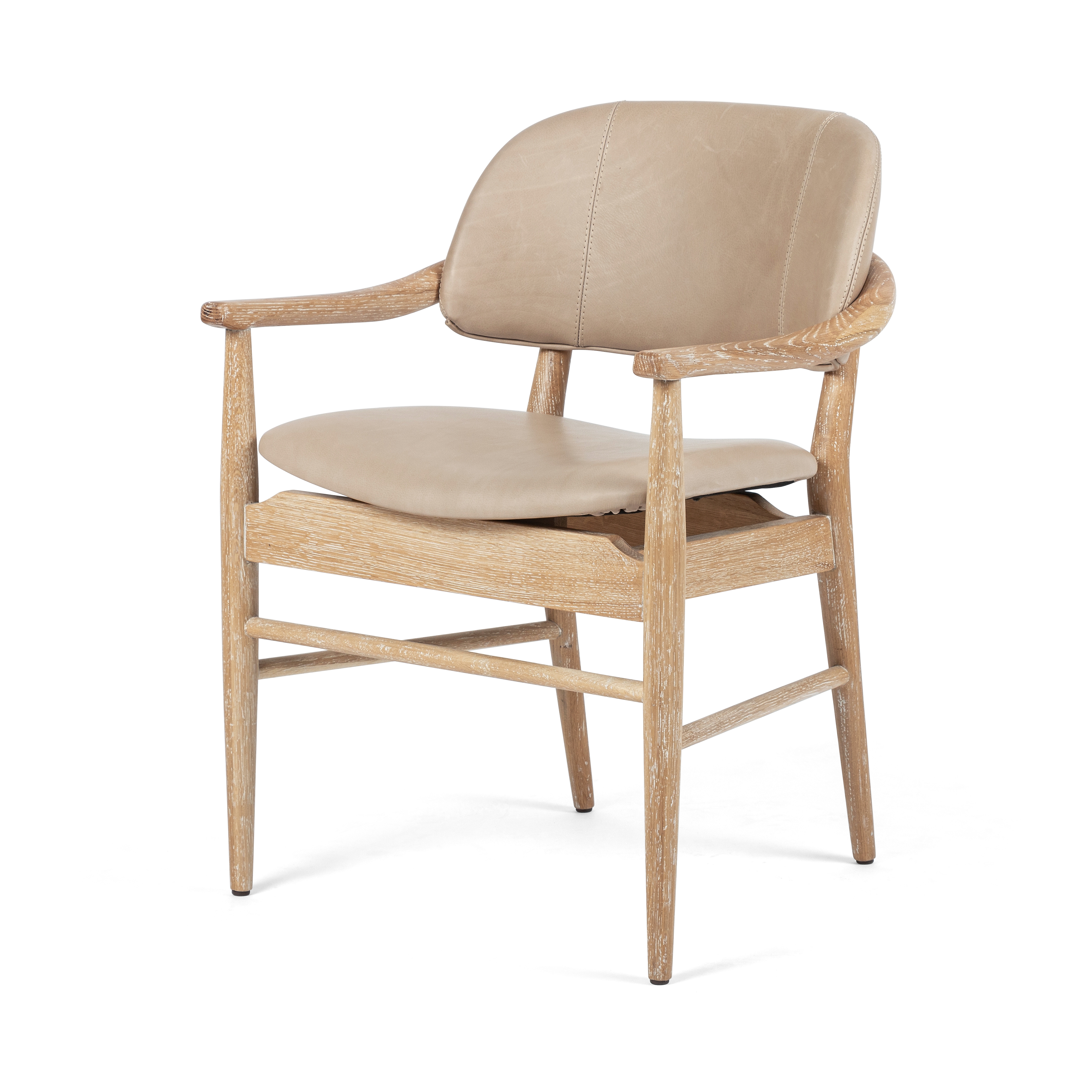 Josie Dining Chair-Vintage Whitewash Ash - Image 0