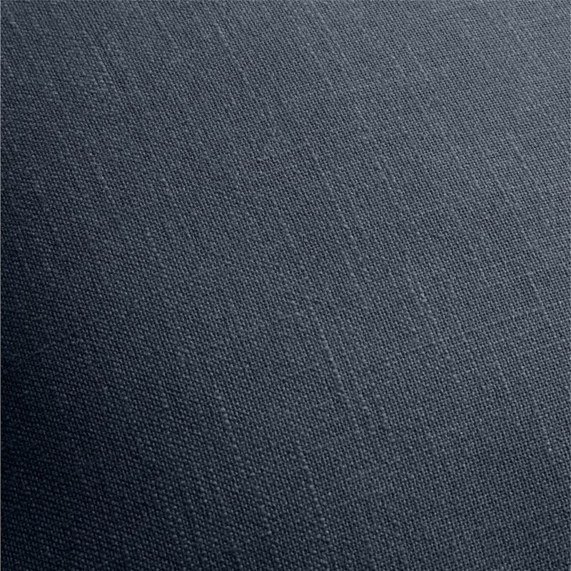 Organic Cotton Monogrammable 20"x20" Deep Indigo Throw Pillow with Feather Insert - Image 2