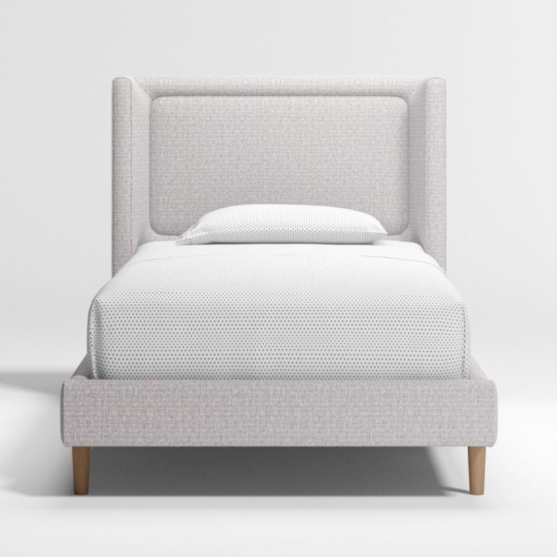Weston Twin Grey Upholstered Bed - Image 2