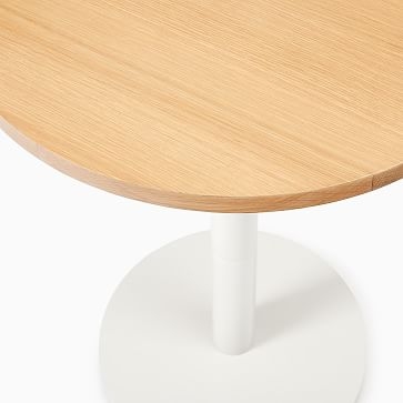Oak Round Bistro Table, 24", Orbit Dining, Oyster - Image 5