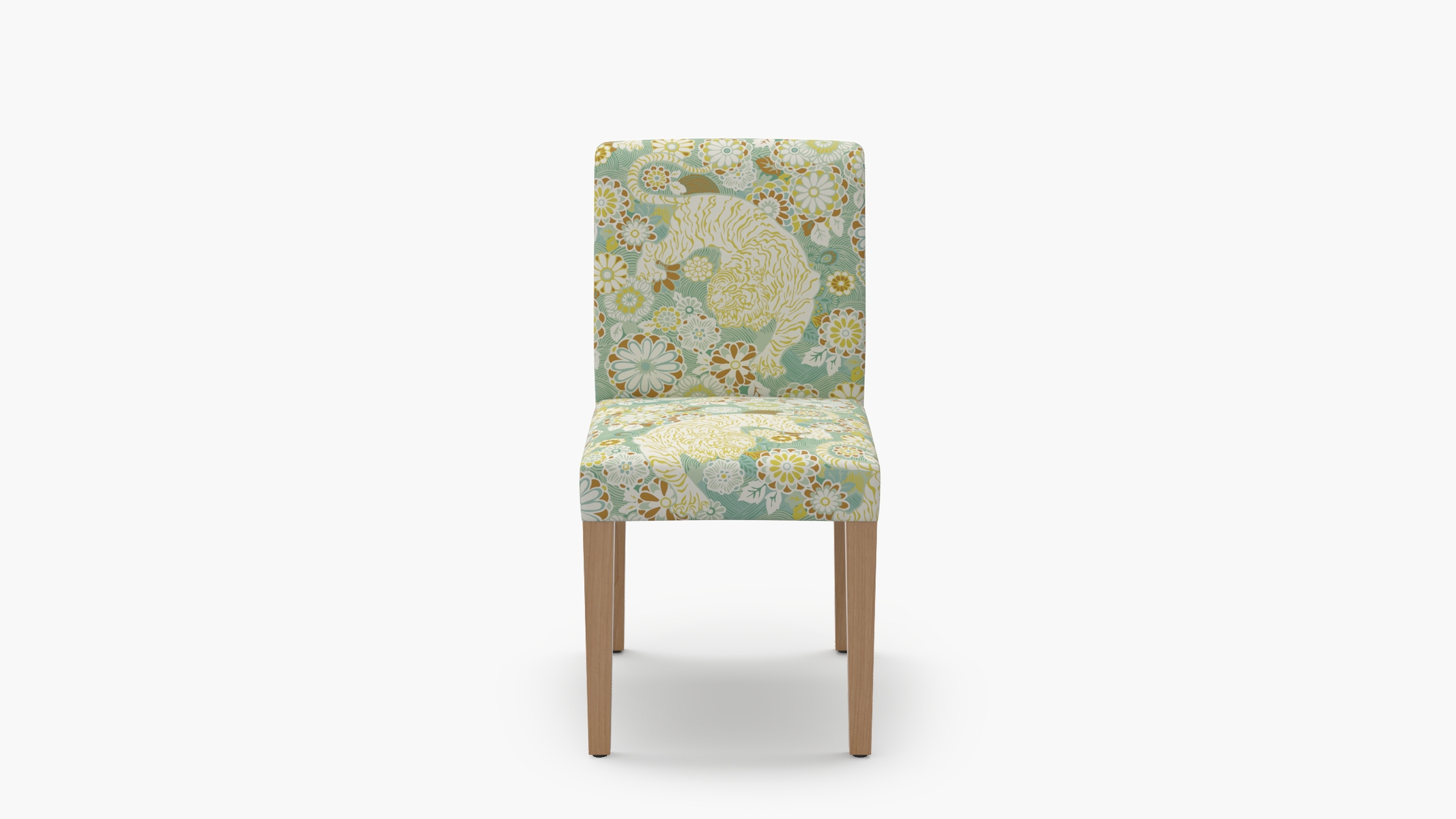 Signature Dining Chair, Pistachio Siberian Tiger, Natural Square Tapered Leg - Image 0