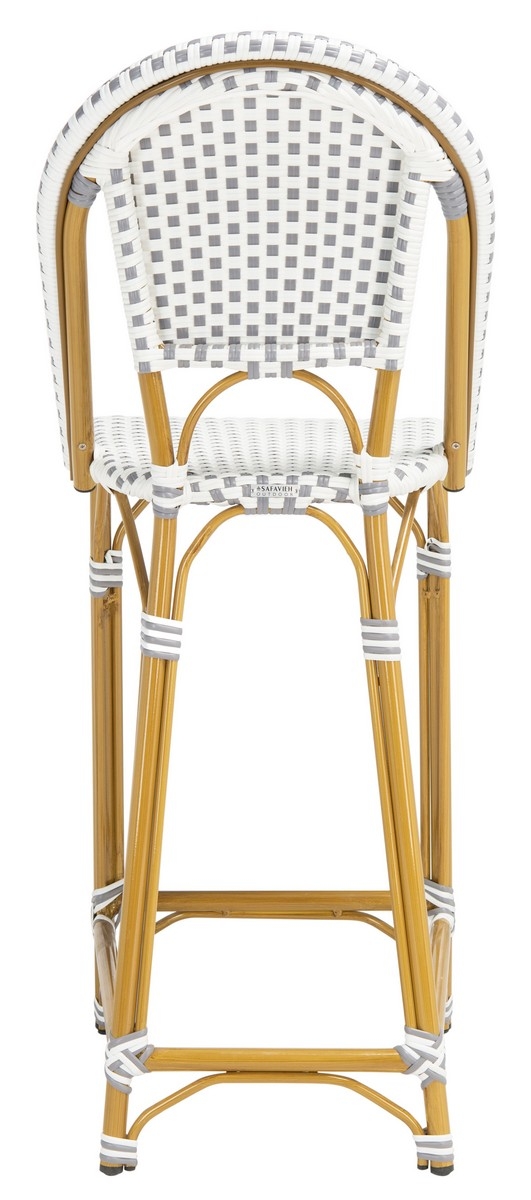 Zaid Bar stool - Grey/White - Safavieh - Image 8