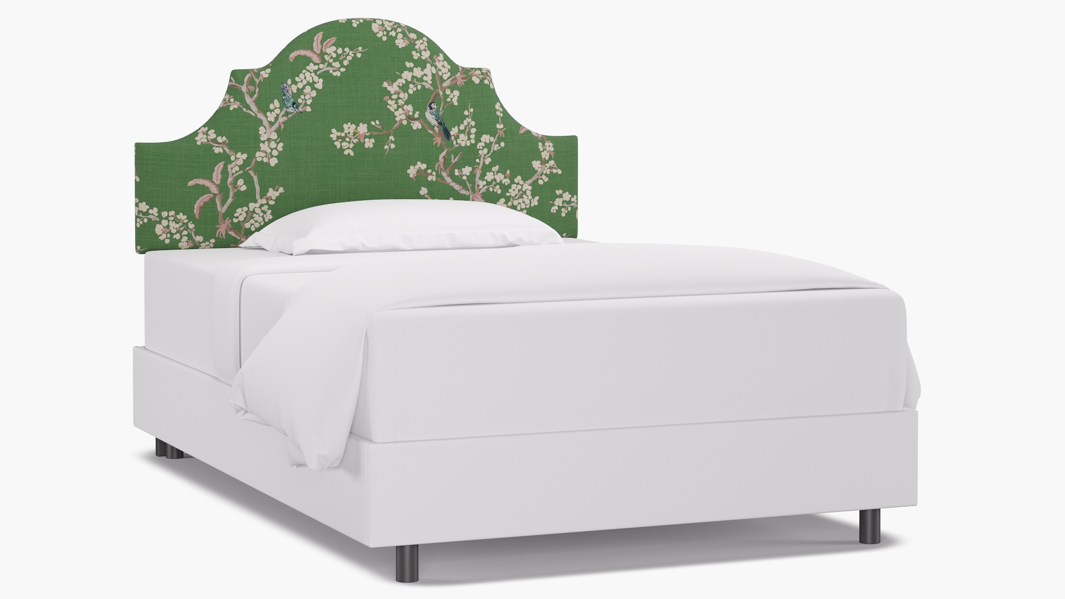Regency Headboard, Jade Cherry Blossom, Full - Image 0