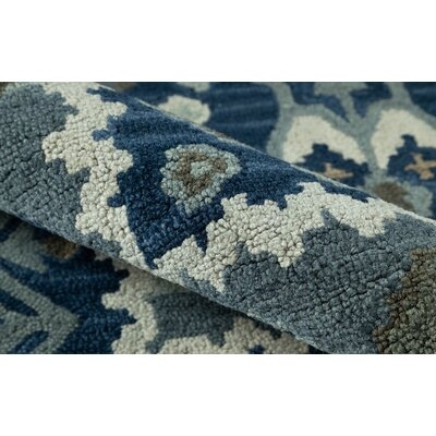 Oriental Handmade Wool Blue/Beige Area Rug - Image 0