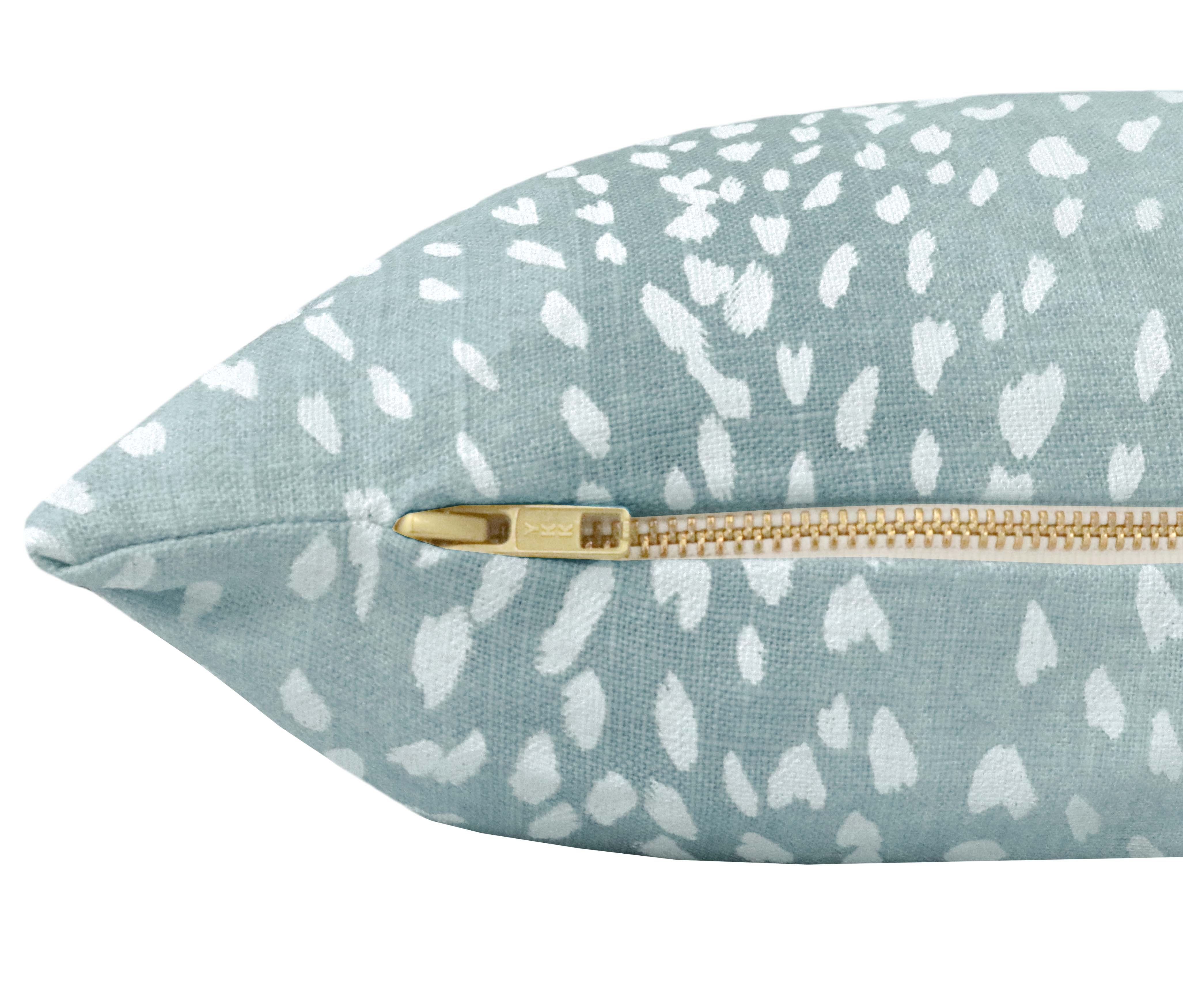 THE XL LUMBAR :: ANTELOPE LINEN PRINT // SPA BLUE - BY THE YARD - Image 3