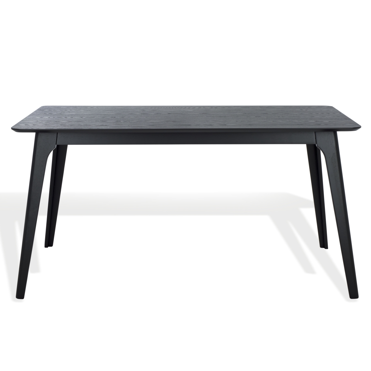 Madina Rectangle Wood Dining Table - Black - Image 0