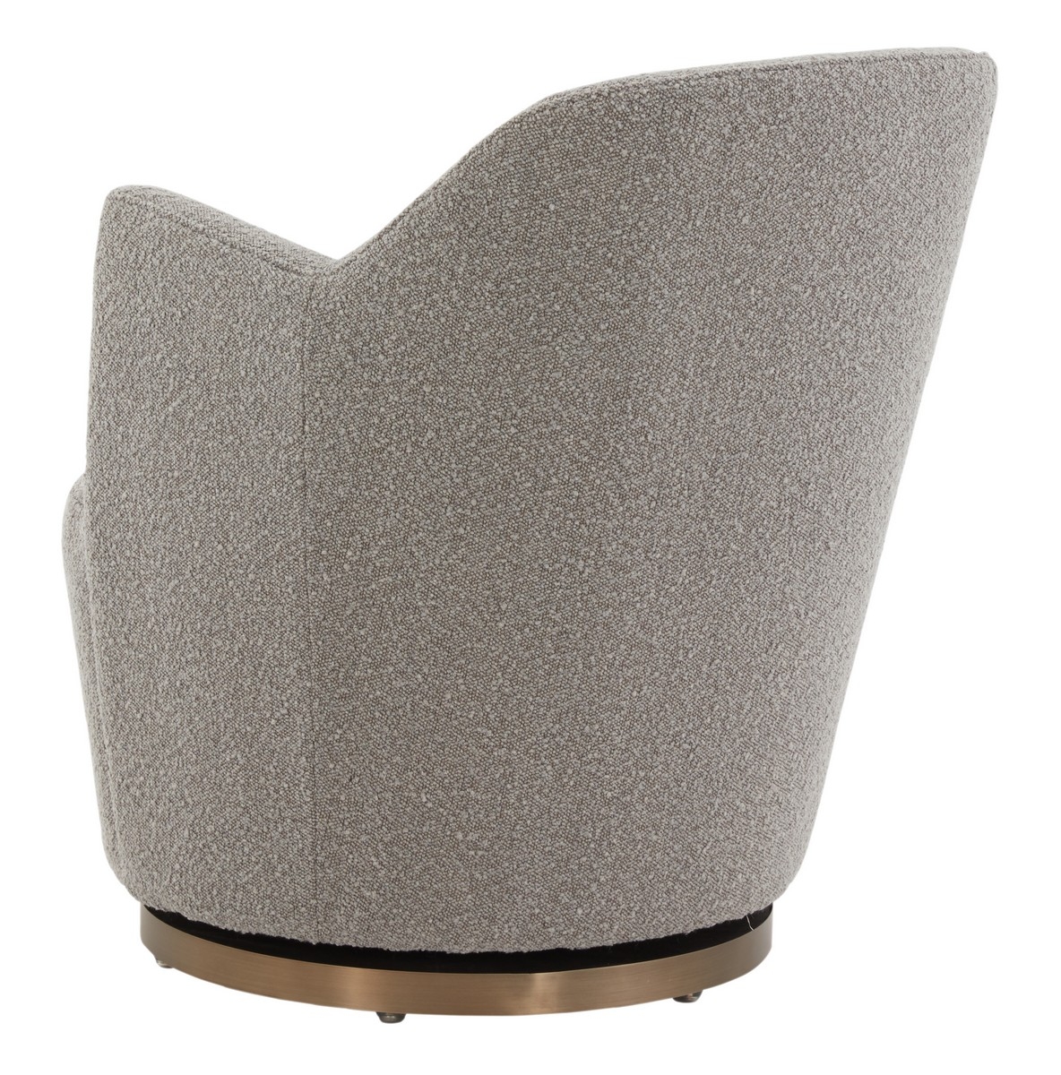 Christian Boucle Swivel Accent Chair - Light Grey - Image 4