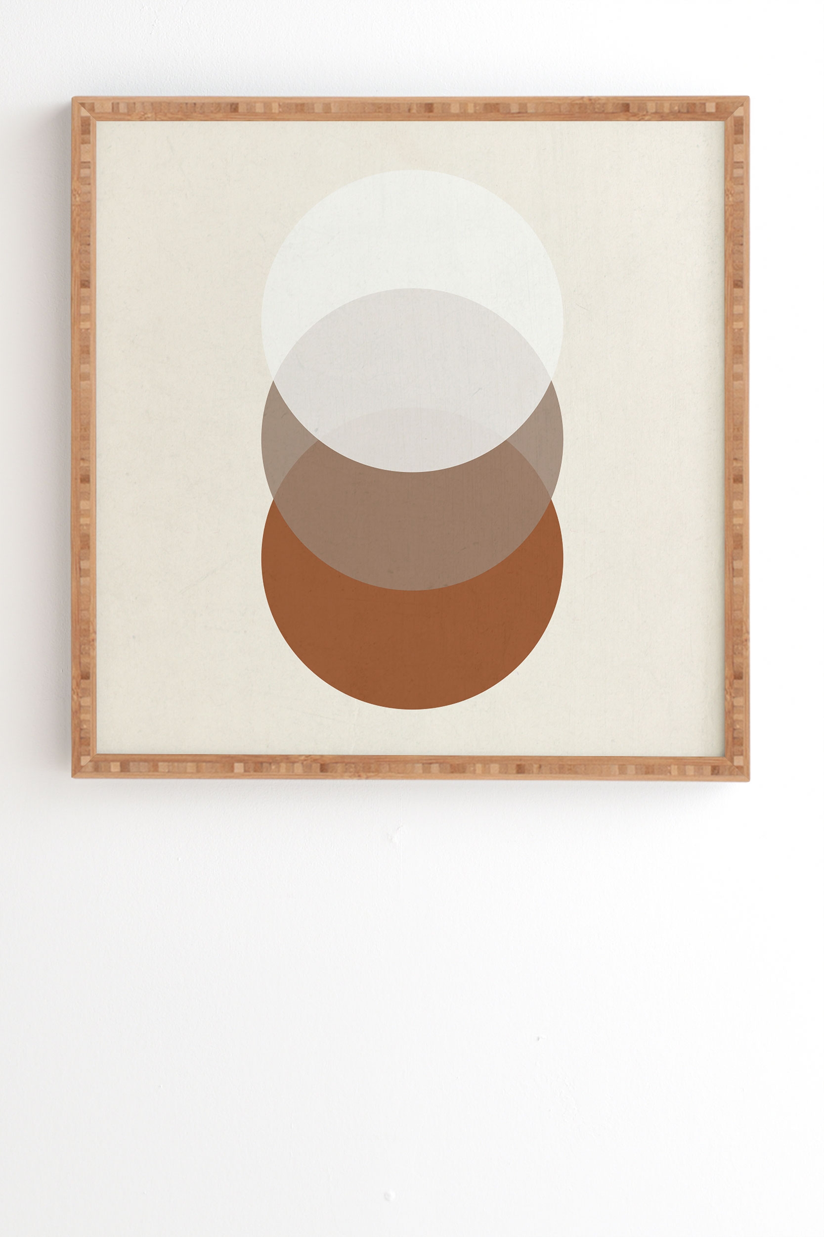 Orbit 005 by Rose Beck - Framed Wall Art Bamboo 12" x 12" - Image 0