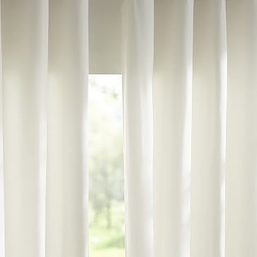 Sunbrella Indoor/Outdoor Solid Cast Curtain, Pumice, 48"x84" - Image 1